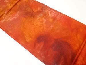 リサイクル 花模様織出し袋帯